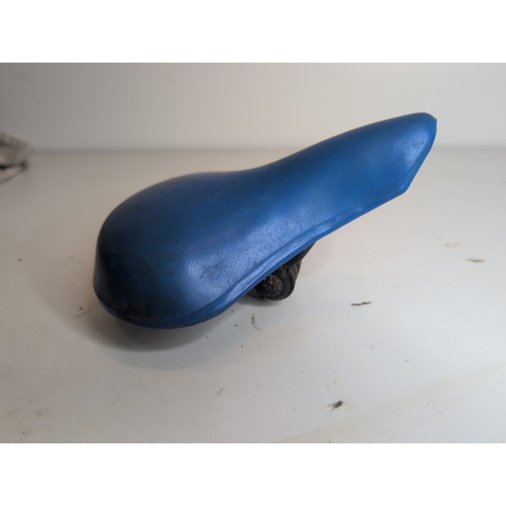 Vintage Troxel Bicycle Saddle Blue Seat Spring Coil